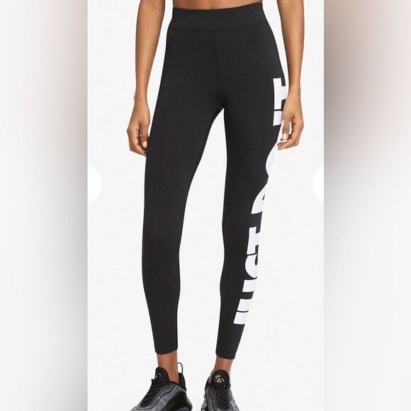 NWT Nike Women’s NSW Essential JDI High Rise Leggings Black Women S(CZ8534-010) - Picture 1 of 10